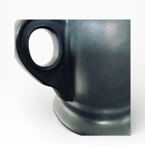 Anthropologie Monogram K Matte Black White Text Initial K Shaving Mug Classic - Picture 15 of 16